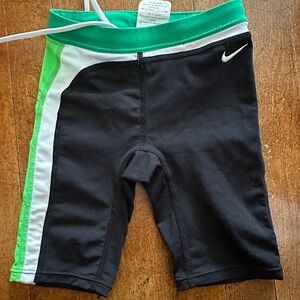 Nike Kids Black and Green Swim Jammer